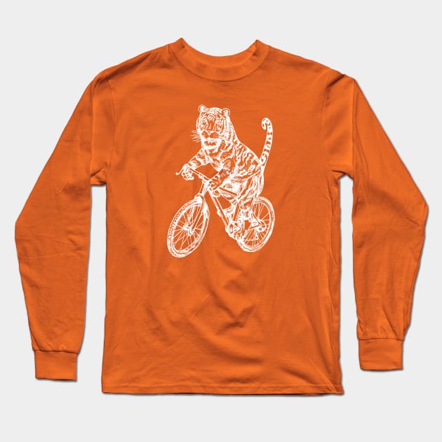 SEEMBO Tiger Cycling Bicycle Cyclist Bicycling Bike Biking Long Sleeve T-Shirt by SEEMBO